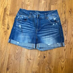 Time and Tru Distressed Blue Jean Shorts